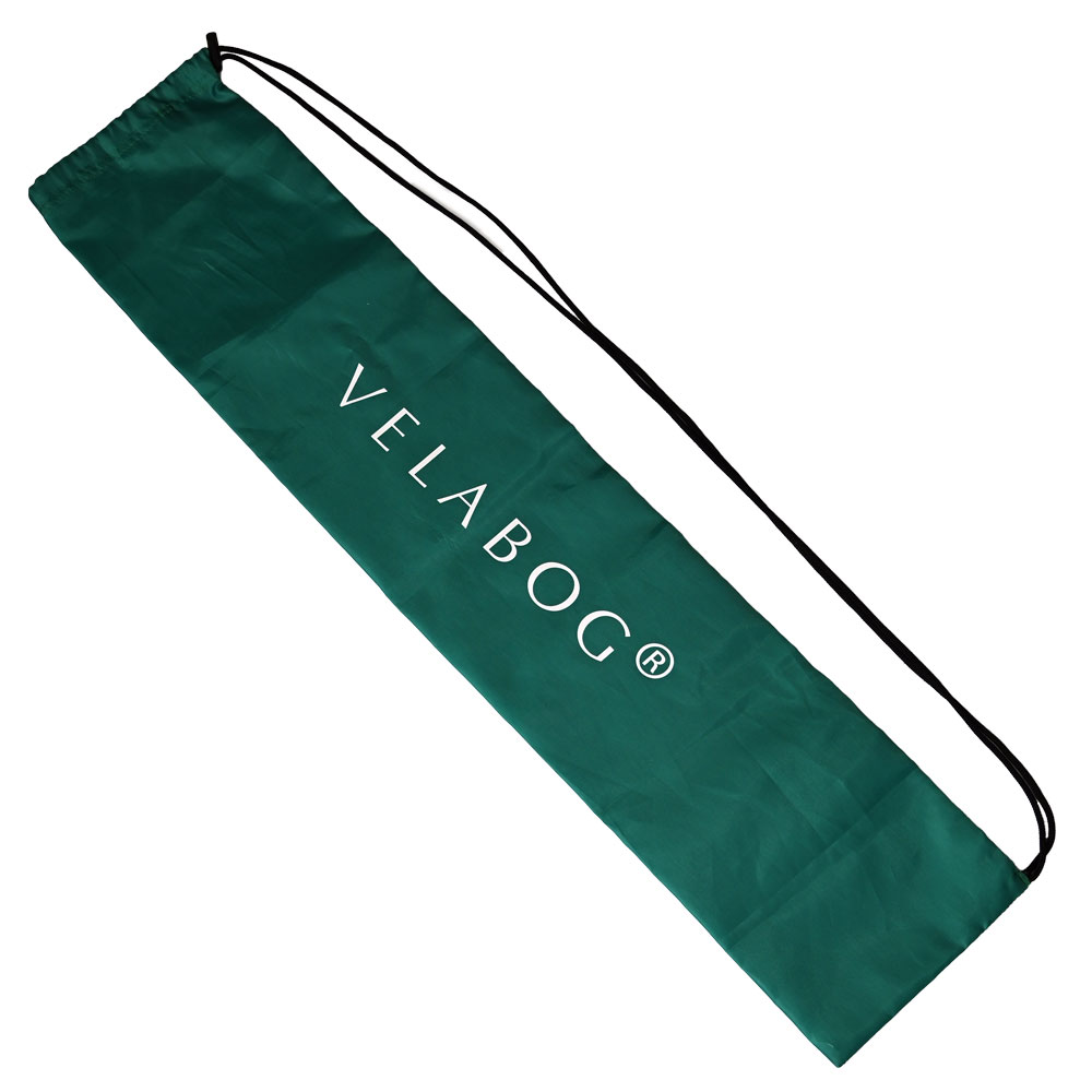 Velabog green bag made of 100% polyester, length 107 cm, width 22 cm.