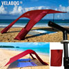 Beach sun sail set Velabog Breeze GF. Glass fiber, red.