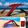 Zestaw do żagla słonecznego namiotu plażowego Velabog Breeze. Włókno węglowego, czerwony.